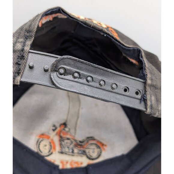 Vintage Harley-Davidson YOUTH Sized Snapback Hat VTG Born To Ride 90s Faded READ - Picture 5 of 6